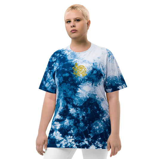 Gold Rose Oversized tie-dye t-shirt